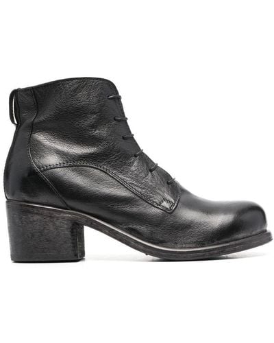 Moma Lace-up Ankle Boots - Black