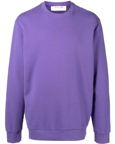 1017 ALYX 9SM Rib-trimmed Crew-neck Sweatshirt - Purple