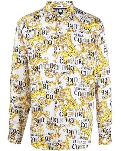 Versace Jeans Couture Camisa con motivo barroco - Metálico