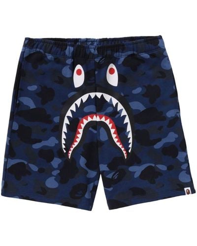 A Bathing Ape Shorts sportivi Abc Camo Shark - Blu