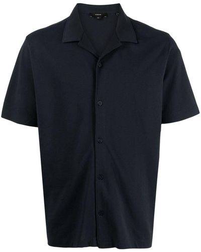 Vince Piqué Cotton Shirt - Black