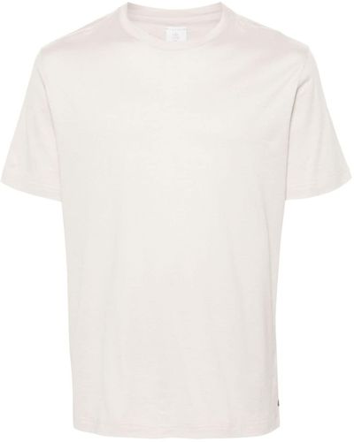 Eleventy T-shirt en coton à col rond - Blanc