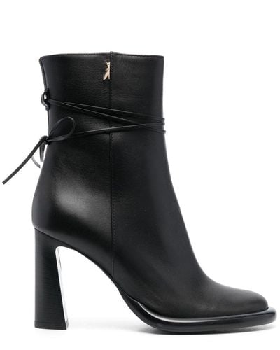 Patrizia Pepe 95mm Leather Ankle Boots - Black