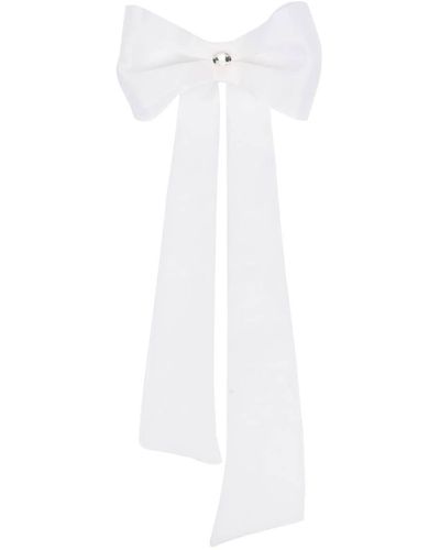 Atu Body Couture Barrette à nœud en soie - Blanc