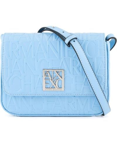 Armani Exchange Logo-embossed Crossbody Bag - Blue