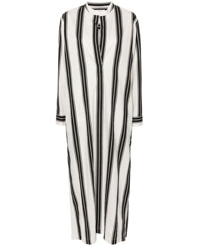 Matteau Djellaba Striped Maxi Dress - White