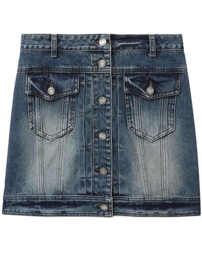 Juun.J Button-up Denim Skirt - Blue