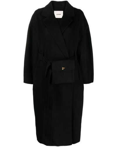 Aeron Hutton Belted Coat - Black