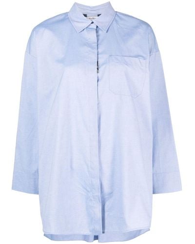 Max Mara Long-sleeve Cotton Shirt - Blue