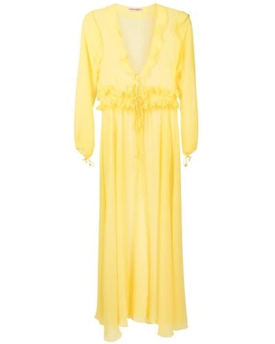 Olympiah Ruffled Maxi Beach Dress - Yellow