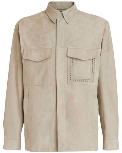 Etro Leather Shirt - Natural