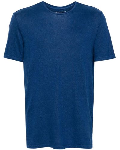 Majestic Filatures Mélange Linen-blend T-shirt - Blue
