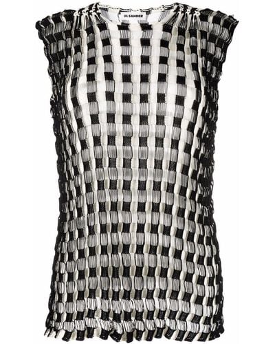 Jil Sander Jersey con diseño tejido - Negro