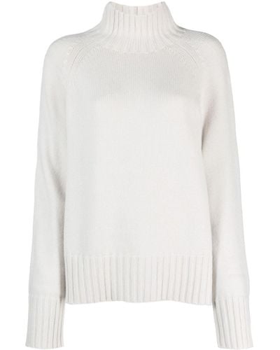 Max Mara Wool-cashmere High-neck Sweater - White
