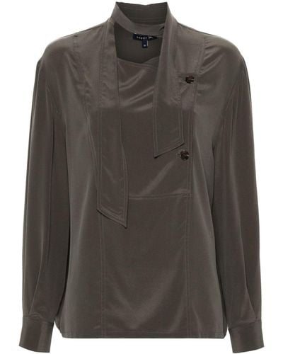 Soeur Archipel Silk Shirt - Grey
