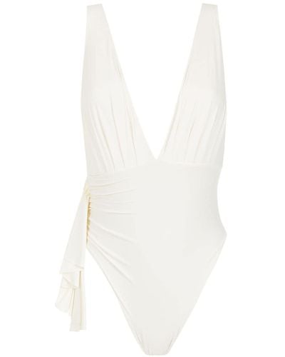 Clube Bossa Unika High-leg Swimsuit - White