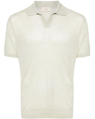 Altea Poloshirt mit offenem Kragen - Weiß