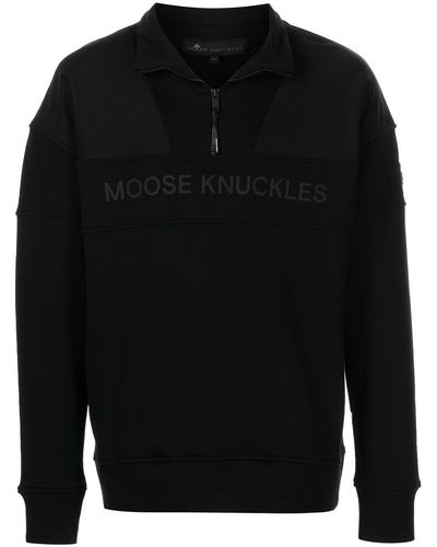 Moose Knuckles North Palm ジップ スウェットシャツ - ブラック