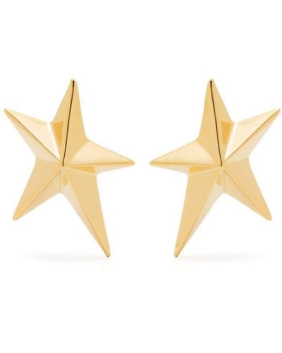 Mugler Puces d'oreilles à design d'étoile - Métallisé