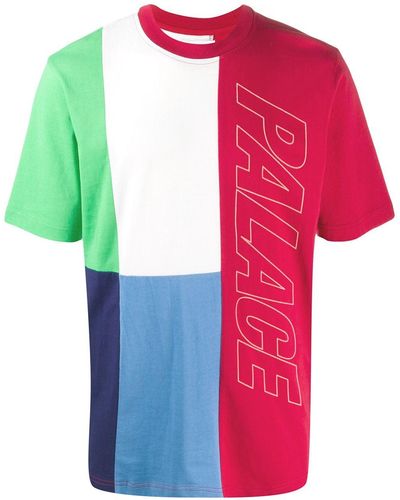 Palace T-shirt Met Colourblocking - Rood