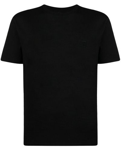 WOOYOUNGMI Embossed-logo cotton T-shirt - Schwarz