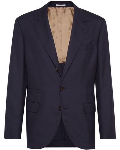 Brunello Cucinelli Blazer con botones - Azul