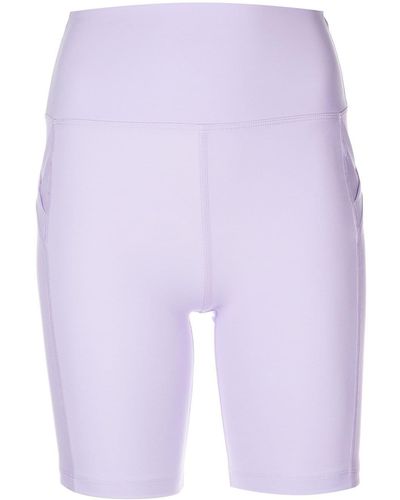 Marchesa Short de cyclisme à taille haute - Violet