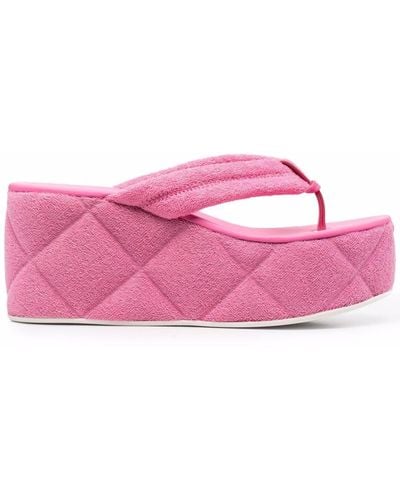 Le Silla Open-toe Wedge Sandals - Pink