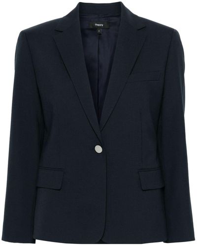 Theory Blazer Met Enkele Rij Knopen - Blauw