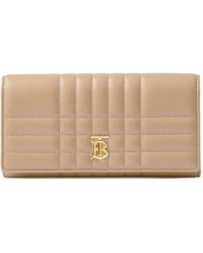 Burberry Quilted Leather Lola Continental Wallet - Natural