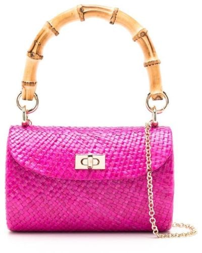 Serpui Geweven Clutch - Roze