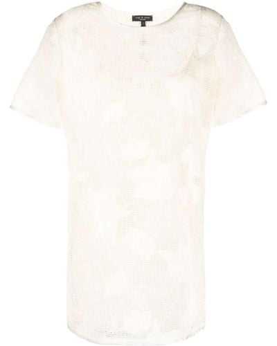 Rag & Bone Robe Alexa en résille - Blanc