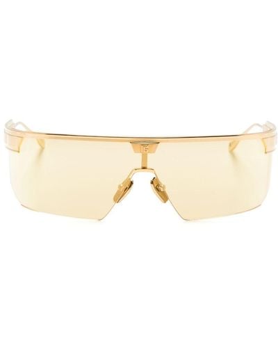 BALMAIN EYEWEAR Major Ltd Shield-frame Sunglasses - Natural