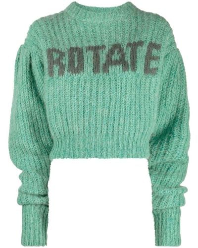 ROTATE BIRGER CHRISTENSEN Rotate - Knitted Sweater - Green