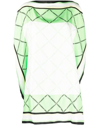 Karl Lagerfeld Top largo con pañuelo - Verde
