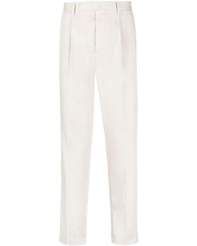 Dell'Oglio Slim-cut Tapered Trousers - White