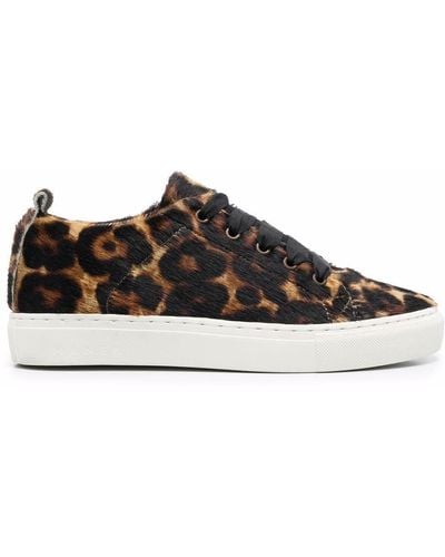 Manebí Leopard-pattern Low-top Trainers - Brown
