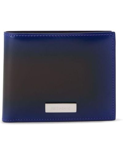 Ferragamo Two-tone Bi-fold Wallet - Blue