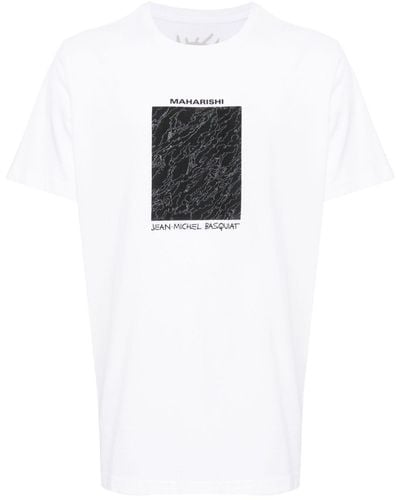 Maharishi Logo-print Cotton T-shirt - White