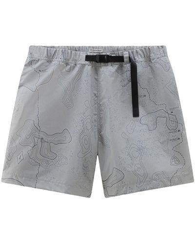 Woolrich Printed Ripstop Track Shorts - Gray