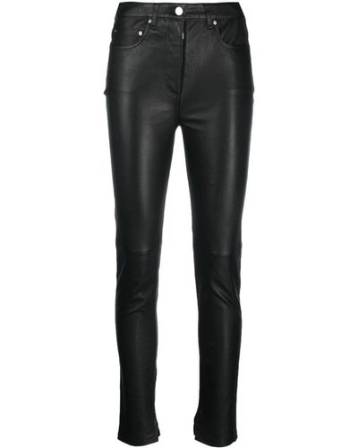 IRO Skinny-cut Leather Pants - Black