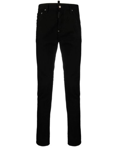 DSquared² Vaqueros Cool Guy skinny de talle medio - Negro