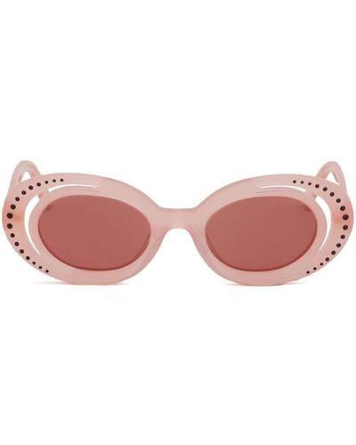 Marni Zion Canyon Oval-frame Sunglasses - Pink