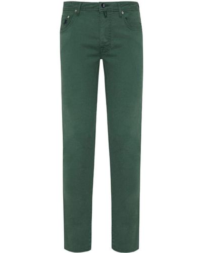 Vilebrequin Pantalones tipo gabardina de talle medio - Verde