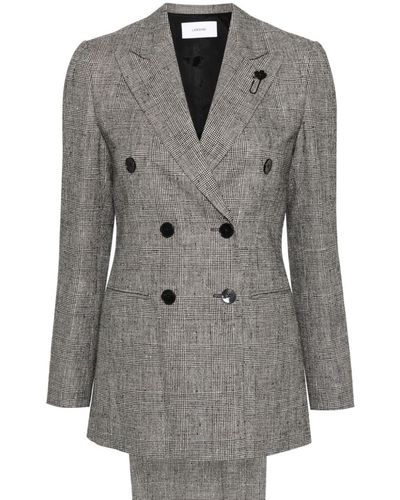 Lardini Prince-of-wales-check Suit - Gray