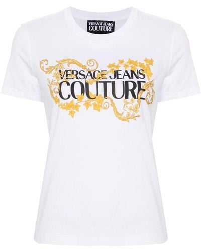 Versace Logo-print Cotton T-shirt - White