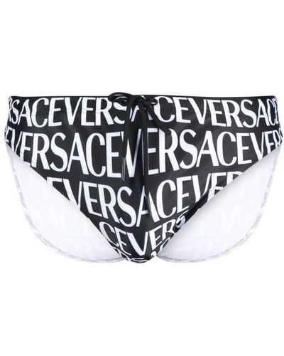 Versace ロゴ トランクス水着 - ホワイト