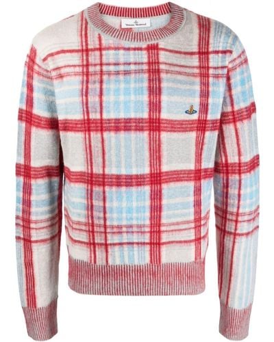 Vivienne Westwood Madras Tartan-jacquard Sweater - Red