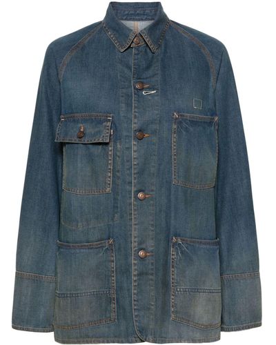 Maison Margiela Classic-collar Denim Jacket - Blue