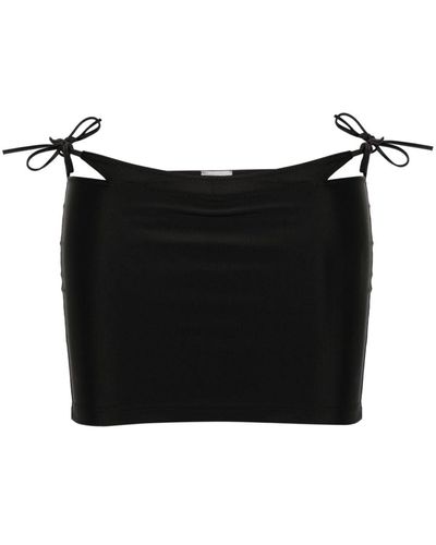 VTMNTS Paris Crystal Embellished Mini Skirt - Black